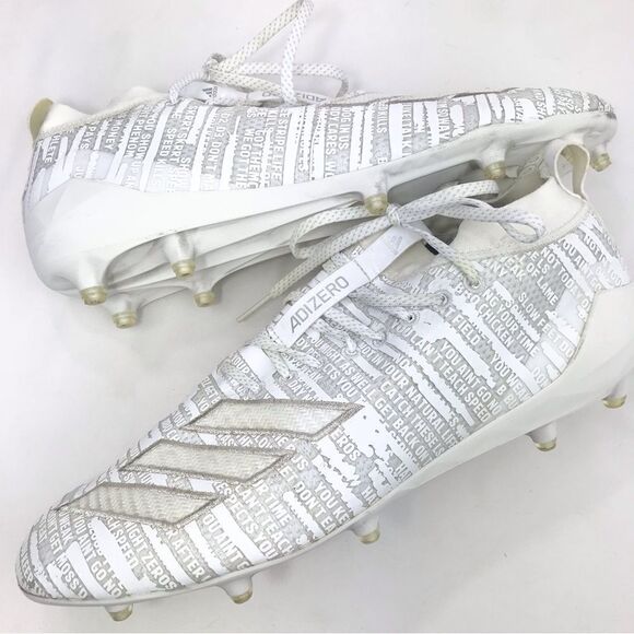 Adidas Adizero Primeknit White 8.0 Three Stripe Life Football Cleats - Picture 4 of 14